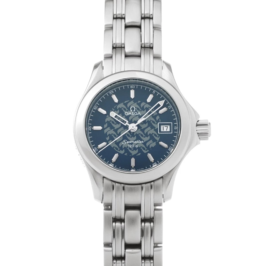 OMEGA SEAMASTER JACQUES MAYOL BLUE WATCH: OMEGA Seamaster Jacques Mayol blue Watch Brand: OMEGA Type/Style: Wristwatch Material: Band Material Stainless steel, Case Material Stainless steel Color: Dial Color blue Size: ?Case? H/about 26mm W/a