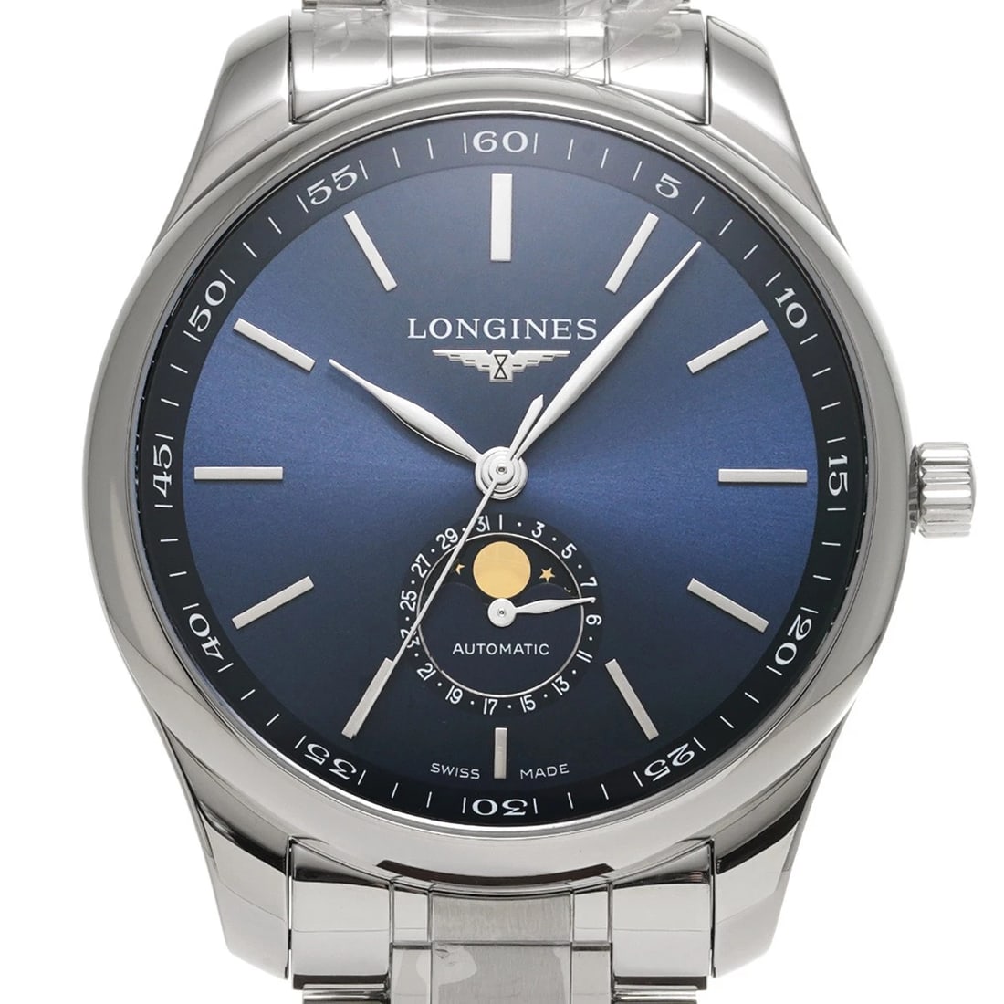 LONGINES MASTER COLLECTION MOON PHASE BLUE WATCH - 4