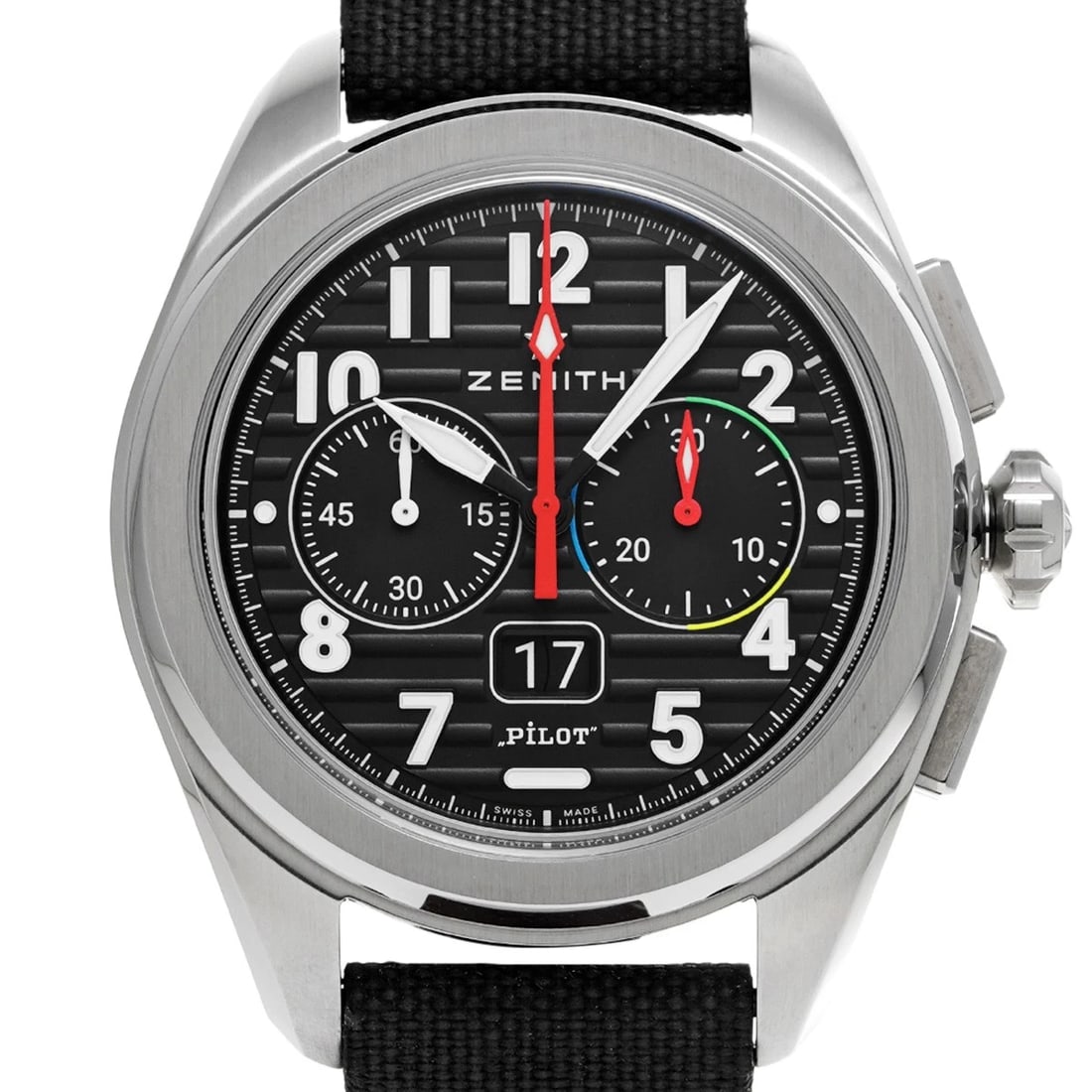 ZENITH PILOT BIG DATE FLYBACK BLACK WATCH - 4