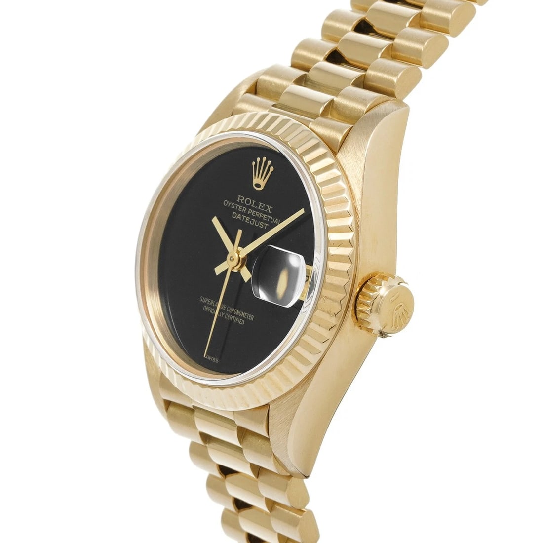 ROLEX DATEJUST BLACK WATCH - 2