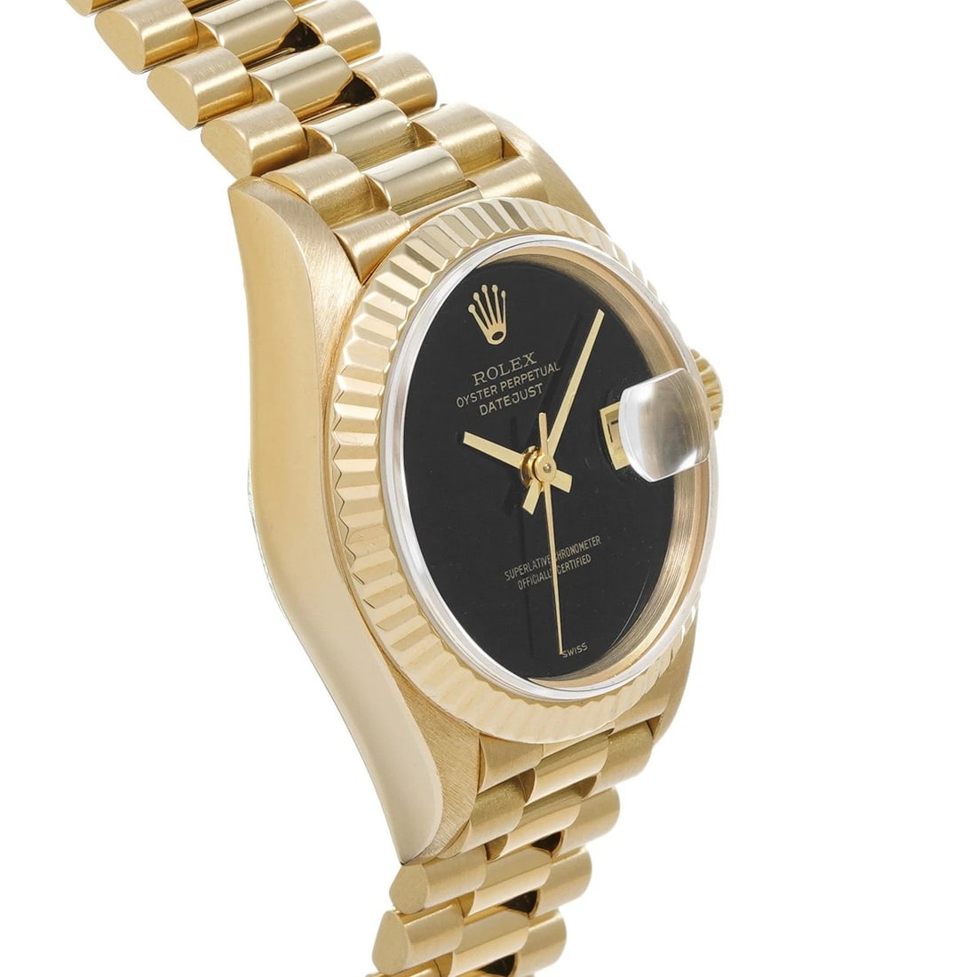 ROLEX DATEJUST BLACK WATCH - 3