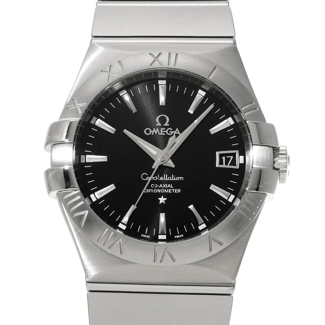 OMEGA CONSTELLATION CO-AXIAL CHRONOMETER BLACK WATCH: OMEGA Constellation Co-axial Chronometer black Watch Brand: OMEGA Type/Style: Wristwatch Material: Band Material Stainless steel, Case Material Stainless steel Color: Dial Color black Size: ?Case?