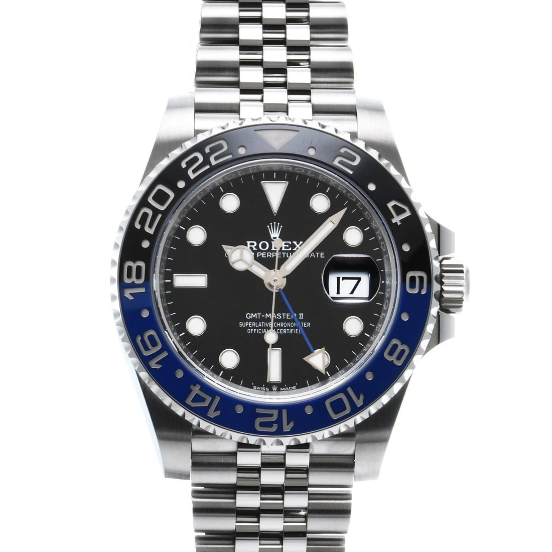 ROLEX GMT-MASTER II BLACK WATCH: ROLEX GMT-Master II black Watch Brand: ROLEX Type/Style: Wristwatch Material: Band Material Stainless steel, Case Material Stainless steel Color: Dial Color black Size: ?Case? H/about 40mm W/about 40m