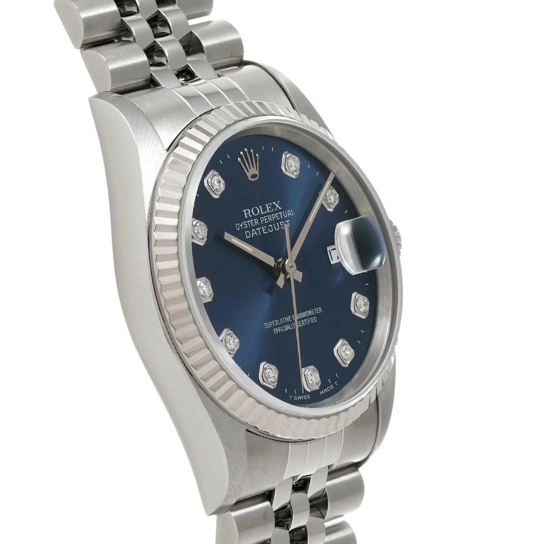 ROLEX DATEJUST BLUE/DIAMOND WATCH - 3