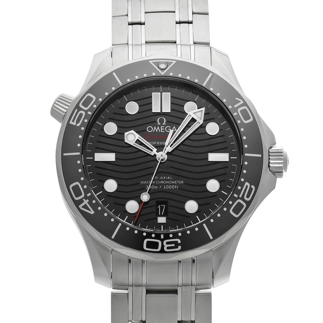 OMEGA SEAMASTER DIVER CO-AXIAL MASTER CHRONOMETER WATCH: OMEGA Seamaster Diver Co-axial Master Chronometer Watch Brand: OMEGA Type/Style: Wristwatch Material: Band Material Stainless steel, Case Material Stainless steel Color: Dial Color black Size: ?Case? 