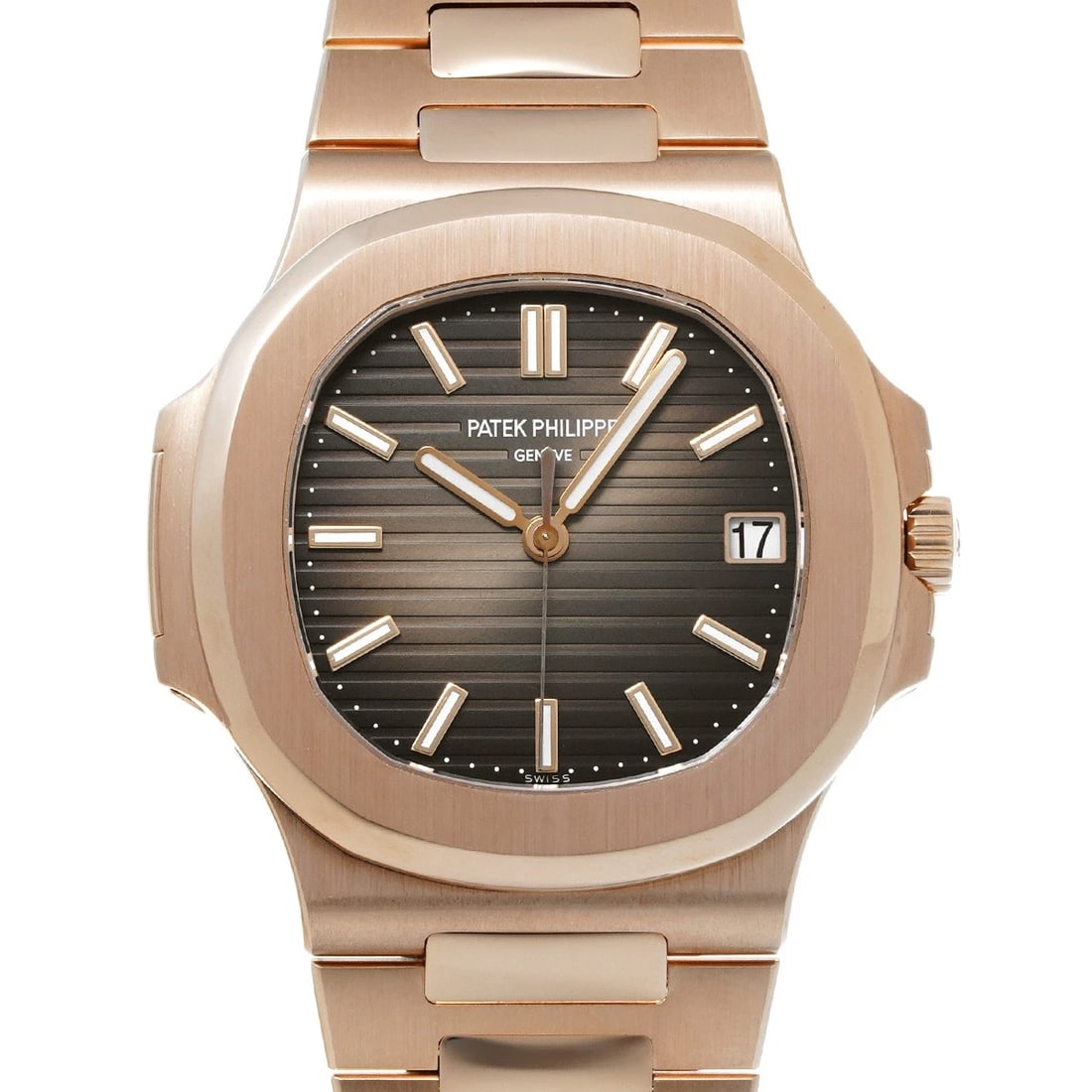 PATEK PHILIPPE NAUTILUS BROWN BLACK GRADATION WATCH: PATEK PHILIPPE Nautilus Brown black gradation Watch Brand: PATEK PHILIPPE Type/Style: Wristwatch Material: Band Material Rose gold, Case Material Rose gold Color: Dial Color Brown black gradation Size