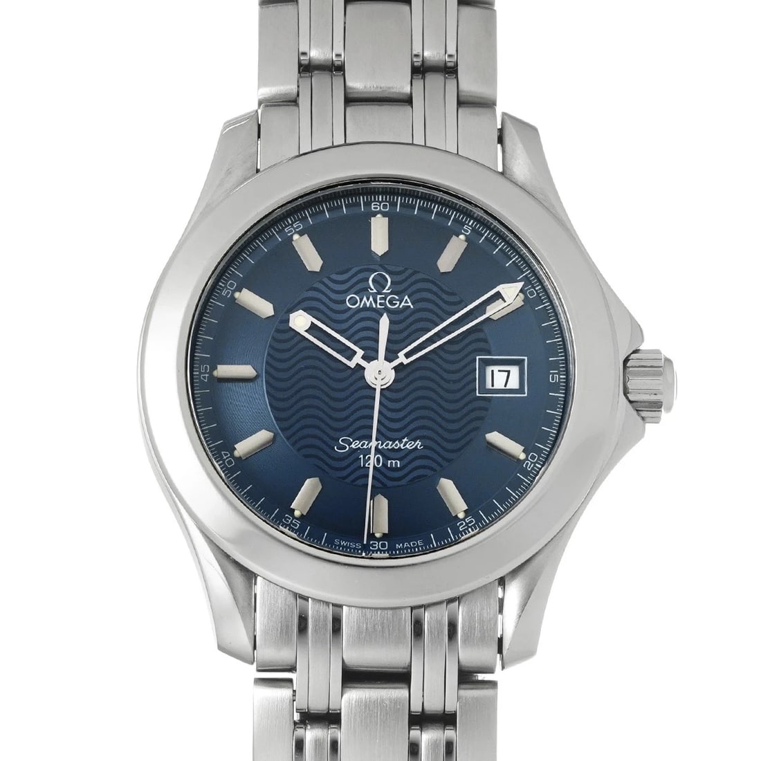 OMEGA SEAMASTER QUARTZ BLUE WATCH: OMEGA Seamaster Quartz blue Watch Brand: OMEGA Type/Style: Wristwatch Material: Band Material Stainless steel, Case Material Stainless steel Color: Dial Color blue Size: ?Case? H/about 36mm W/about 36