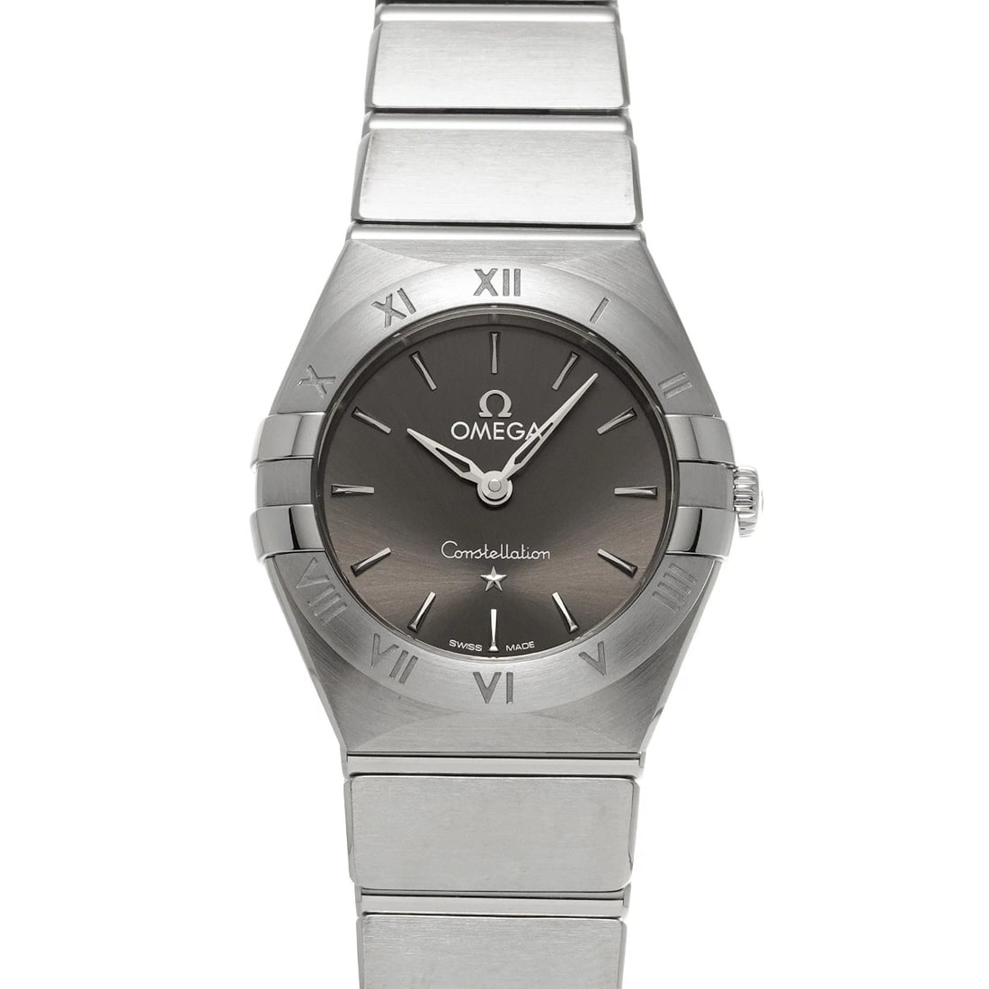 OMEGA CONSTELLATION QUARTZ GRAY WATCH: OMEGA Constellation Quartz gray Watch Brand: OMEGA Type/Style: Wristwatch Material: Band Material Stainless steel, Case Material Stainless steel Color: Dial Color gray Size: ?Case? H/about 25mm W/abou
