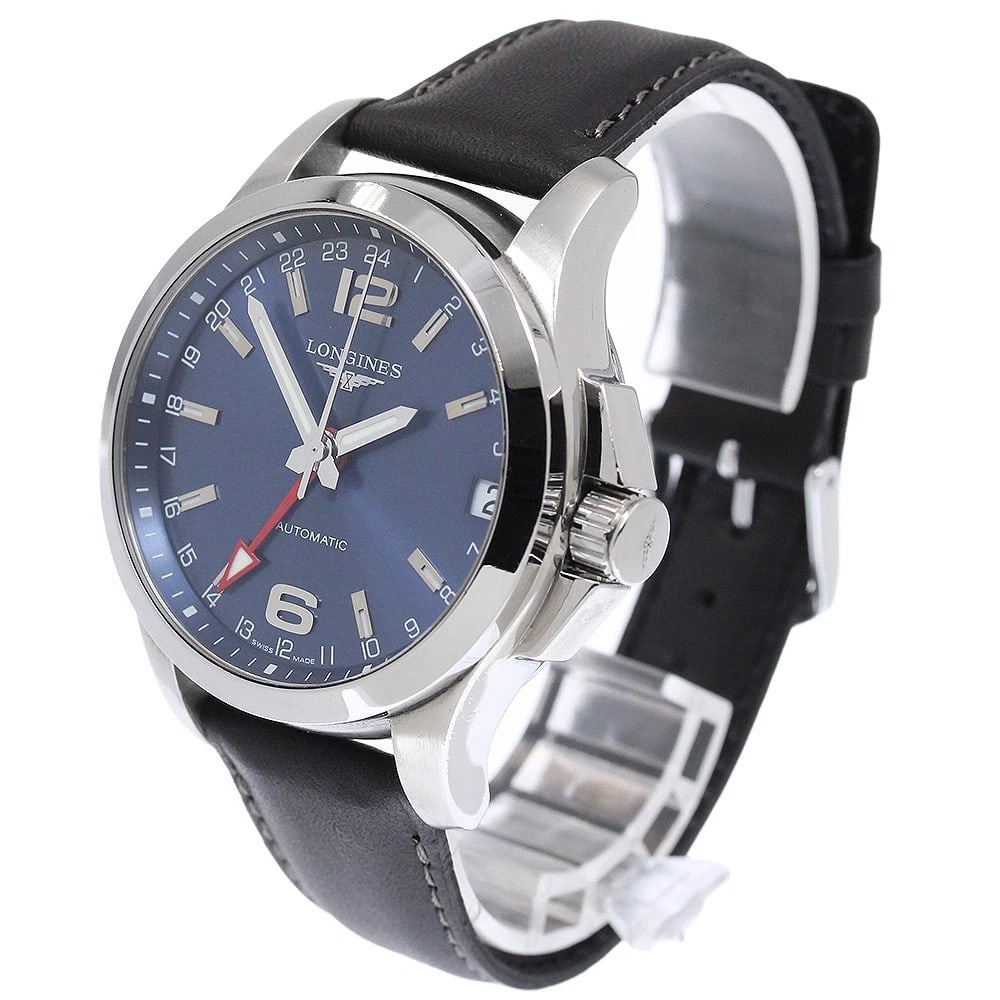 LONGINES CONQUEST DATE BLUE AUTOMATIC WATCH - 2