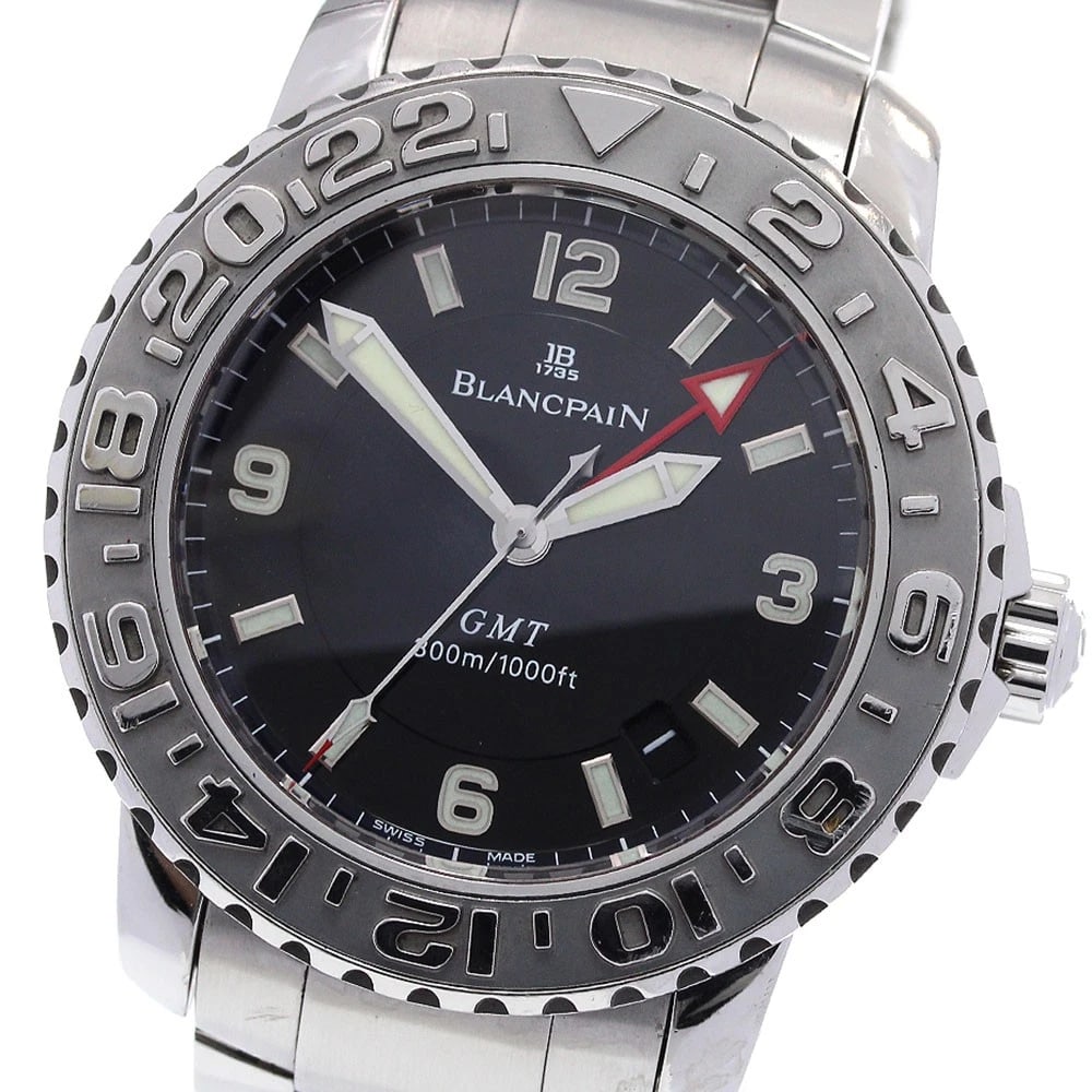 BLANCPAIN TRILOGY DATE BLACK AUTOMATIC WATCH: Blancpain Trilogy date black Automatic Watch Brand: Blancpain Type/Style: Wristwatch Material: Band Material Stainless Steel, Case Material Stainless Steel Color: Dial Color black Band Color Silver