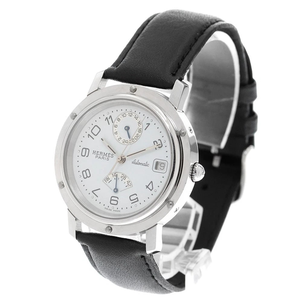 HERMES CLIPPER WHITE AUTOMATIC WATCH - 2