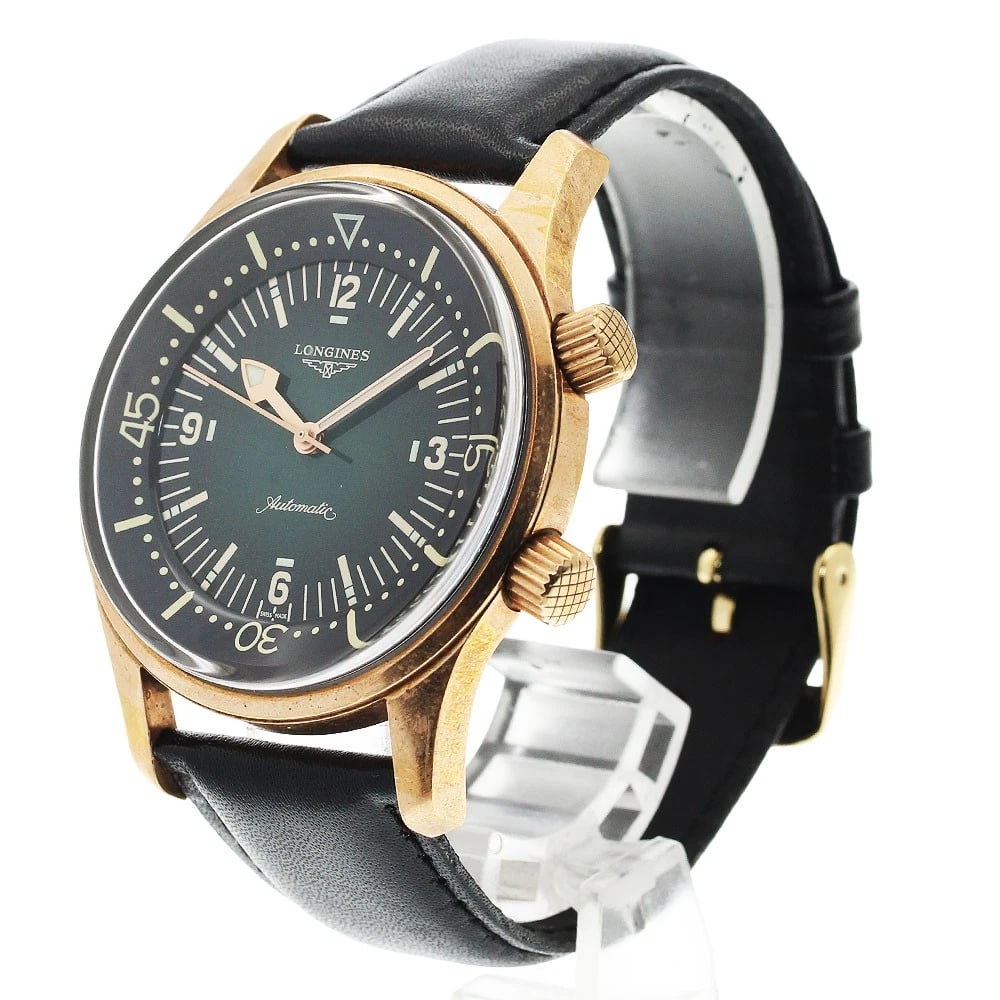 LONGINES LEGEND GREEN AUTOMATIC WATCH - 2