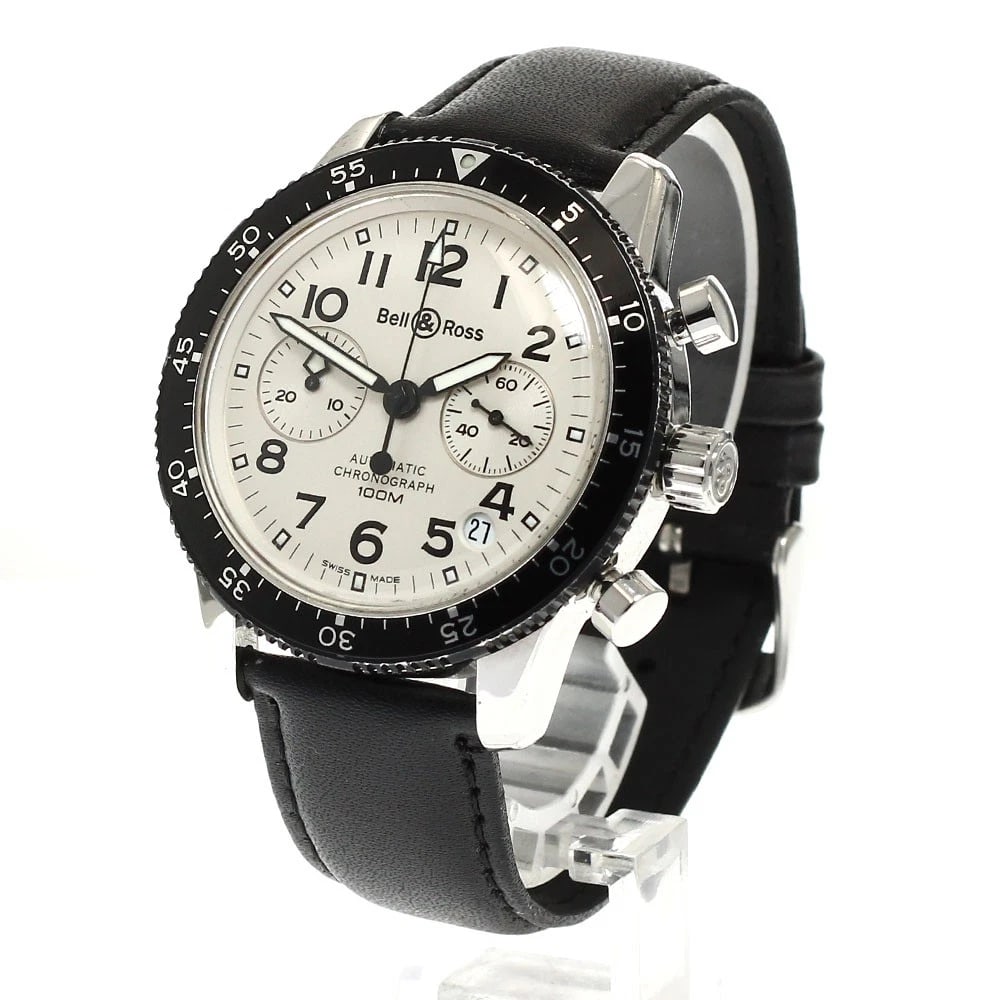 BELL?ROSS CHRONOGRAPH DATE SILVER AUTOMATIC WATCH - 2