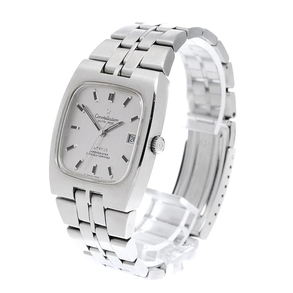 OMEGA CONSTELLATION DATE CHRONOMETER SILVER AUTOMATIC WATCH - 2