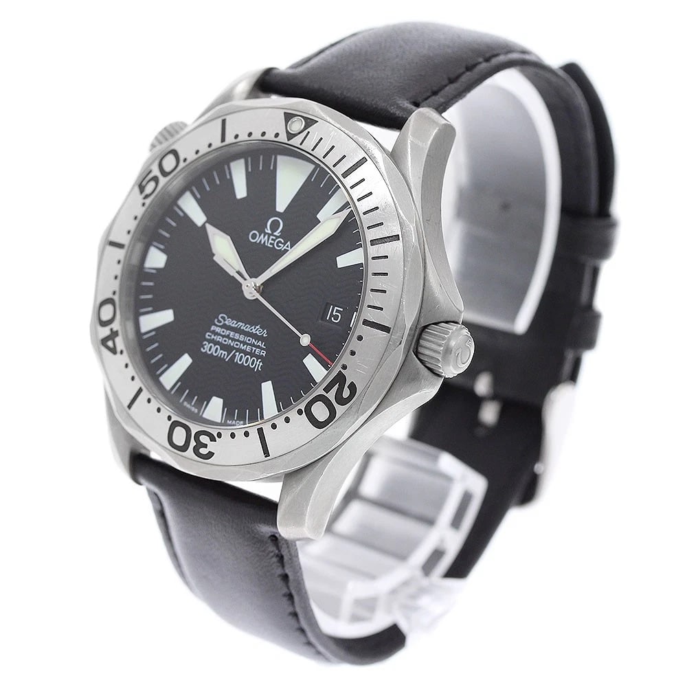 OMEGA SEAMASTER DATE BLACK AUTOMATIC WATCH - 2