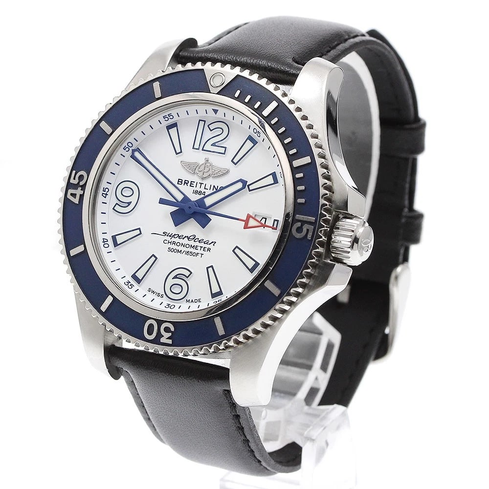 BREITLING SUPER OCEAN DATE WHITE AUTOMATIC WATCH - 2