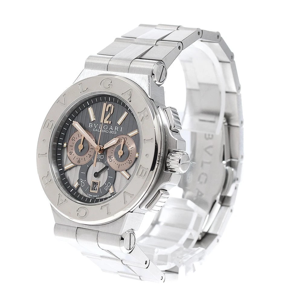 BVLGARI DIAGONO K18WGBEZEL AUTOMATIC WATCH: BVLGARI Diagono K18WGBezel Automatic Watch Brand: BVLGARI Type/Style: Wristwatch Material: Band Material Stainless Steel, Case Material Stainless Steel/K18WG Color: Case Color Silver Band Color Silver