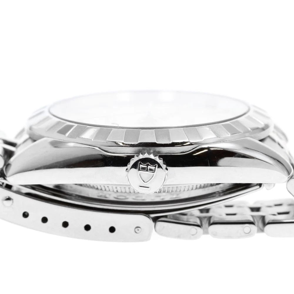 TUDOR CLASSIC DATE SILVER AUTOMATIC WATCH - 4