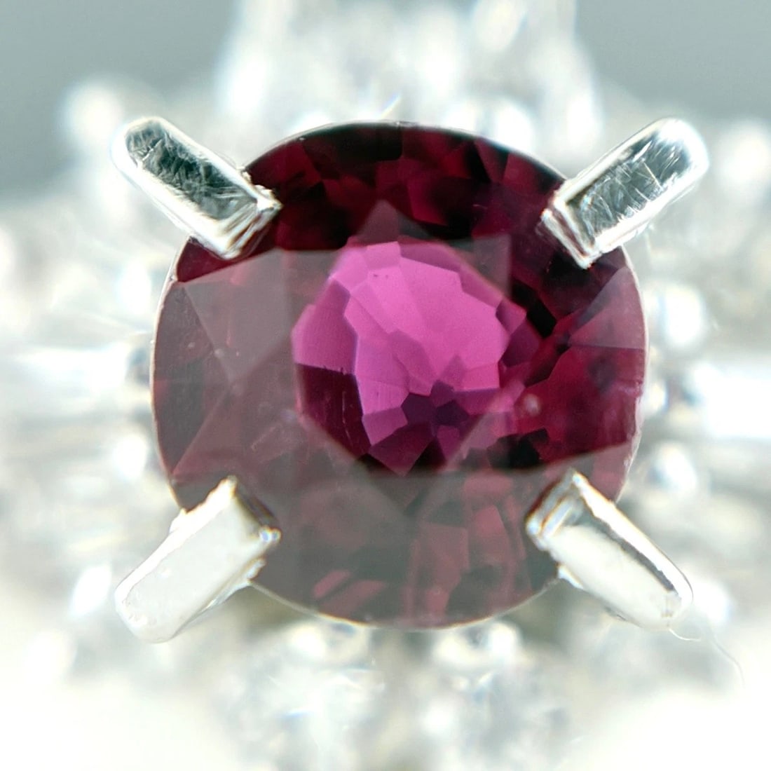 RUBY DESIGN RING PLATINUM RING MELEE DIAMOND - 2