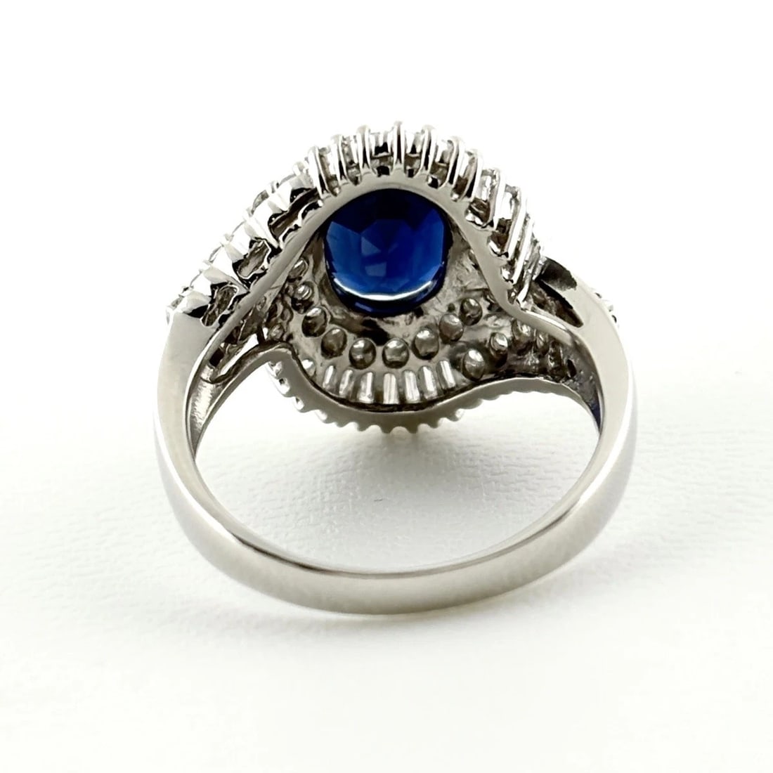 SAPPHIRE DESIGN RING PLATINUM - 4