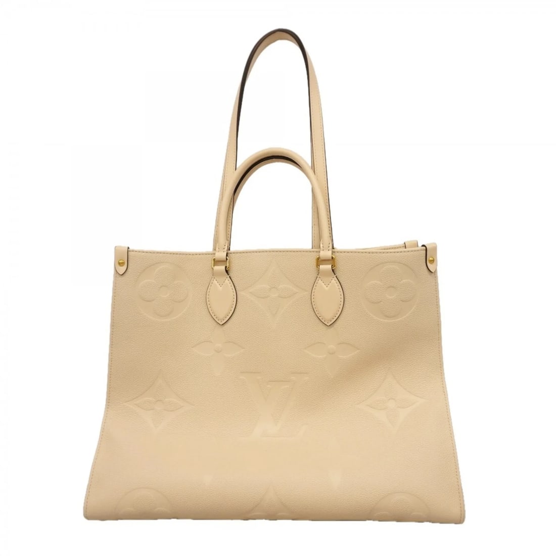 LOUIS VUITTON MONOGRAM EMPREINTEGM TOTE BAG: Louis Vuitton Monogram EmpreinteGM Tote Bag Brand: Louis Vuitton Type/Style: Tote bag Material: None Color: Cream Size: (HxWxD) 33cm x 41.5cm x 16.5cm / 12.99'' x 16.33'' x 6.49'' Accessories: Non