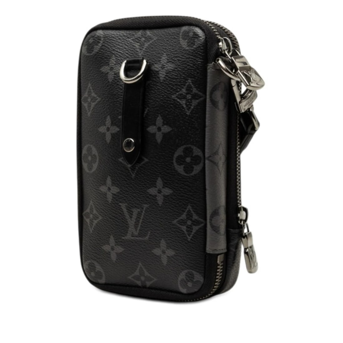LOUIS VUITTON MONOGRAM ECLIPSE REVERSE DOUBLE PHONE HANDBAG - 2