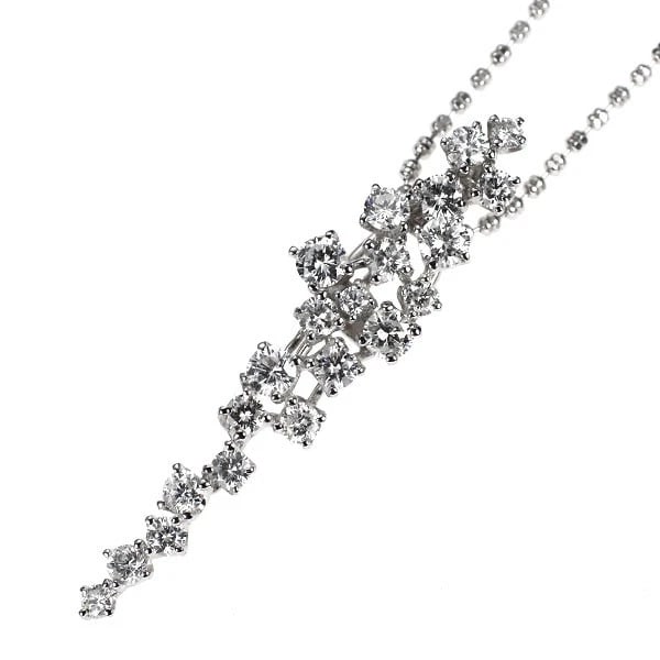 PT900/ PT850 DIAMOND PENDANT NECKLACE: Pt900/ Pt850 Diamond Pendant Necklace Brand: None Type/Style: pendant necklace Material: Pt900/ Pt850, Main Stone Natural Color: None Size: Chain Length 40.7 Accessories: None Accessories Notice: