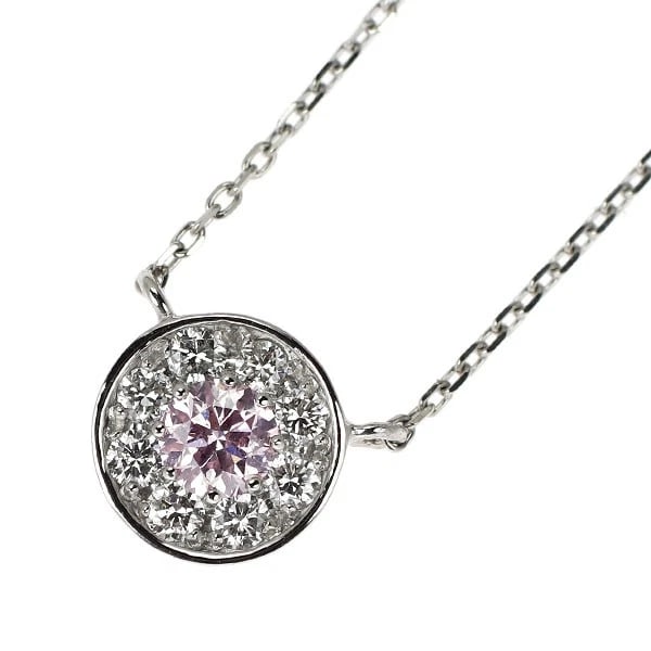PT900/ PT850 NATURAL PINK DIAMOND PENDANT NECKLACE: Pt900/ Pt850 Natural Pink Diamond Pendant Necklace Brand: None Type/Style: pendant necklace Material: Pt900, Main Stone Natural Color: None Size: 6.25 - 6.5 US Accessories: None Accessorie