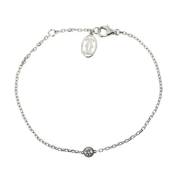 CARTIER K18WG DIAMOND BRACELET: Cartier K18WG Diamond Bracelet Brand: Cartier Type/Style: bracelets Material: K18WG, Main Stone Natural Color: WG Size: 6.75 - 7 US Accessories: None Accessories Notice: When purchasing pre-owned