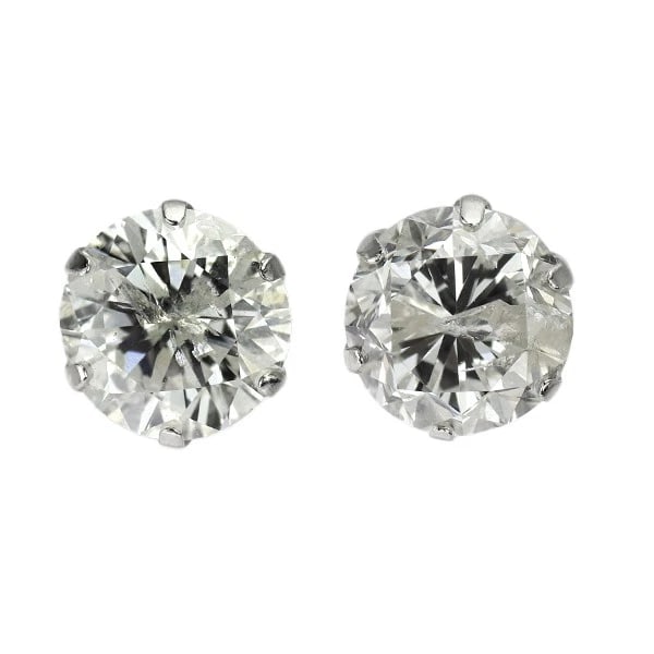 PT900 DIAMOND EARRINGS: Pt900 Diamond Earrings Brand: None Type/Style: piercing Material: Pt900, Main Stone Natural Color: Pt Size: Length/Width/Diameter 6.4 Accessories: None Accessories Notice: When purchasing pre-owned