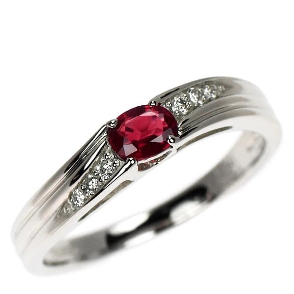 PT900 UNHEATED PIGEON BLOOD RUBY DIAMOND RING: Pt900 Unheated Pigeon Blood Ruby Diamond Ring Brand: None Type/Style: Ring Material: PT900, Main Stone Ruby Color: Pt Size: 5.25 US Accessories: None Accessories Notice: When purchasing pr