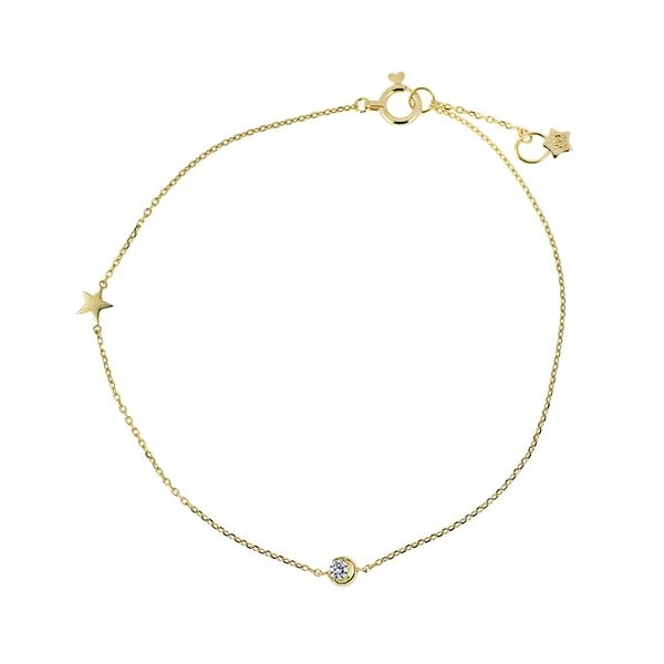 STAR JEWELRY K18YG DIAMOND BRACELET: STAR JEWELRY K18YG DIAMOND BRACELET Brand: star jewelry Type/Style: bracelets Material: K18YG, Main Stone Natural Color: YG Size: Accessories: None Accessories Notice: When purchasing pre-owned