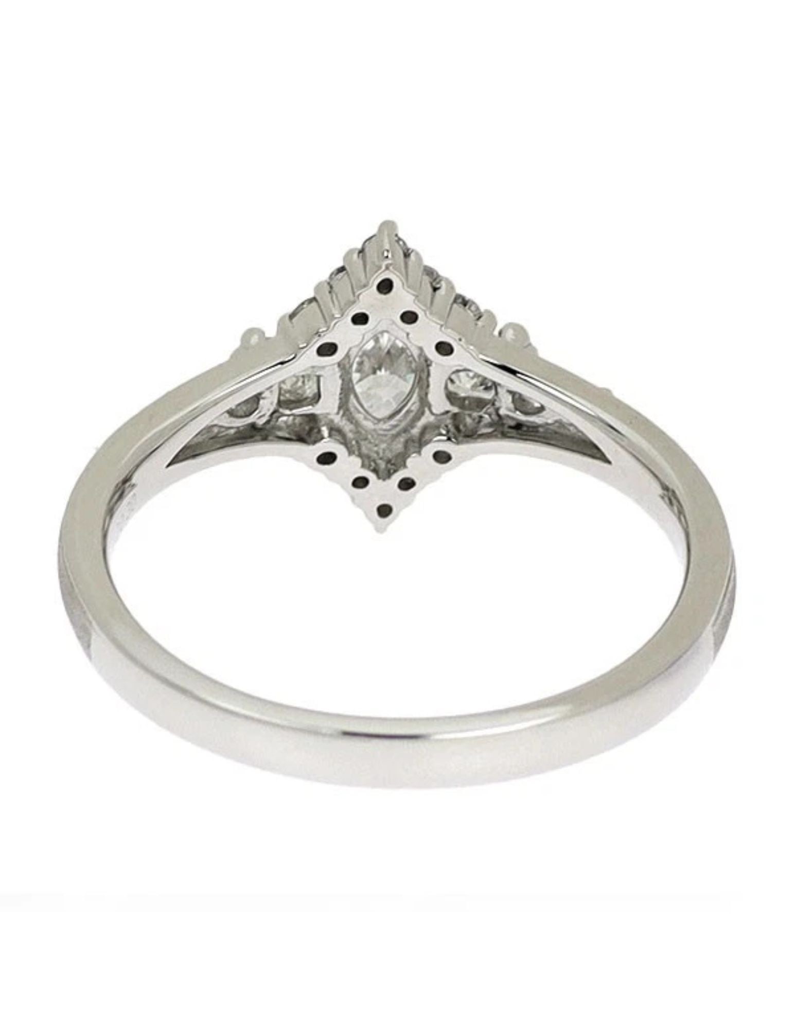 PT950 MARQUISE DIAMOND RING - 2