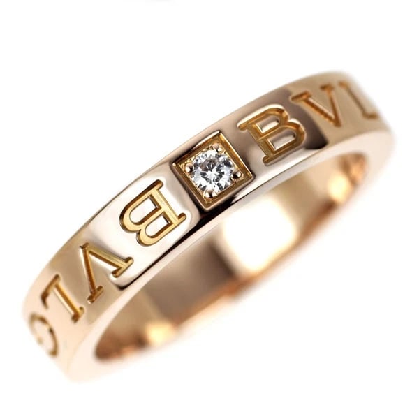BULGARI K18PG DIAMOND RING: Bulgari K18PG Diamond Ring Brand: Bvlgari Type/Style: Ring Material: K18PG, Main Stone Natural Color: PG Size: 6 US Accessories: None Accessories Notice: When purchasing pre-owned goods, please refer