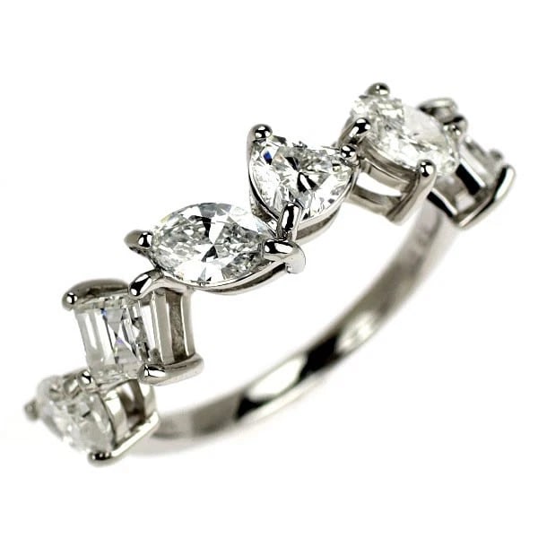 PT950 MULTI FANCY CUT DIAMOND RING: Pt950 Multi Fancy Cut Diamond Ring Brand: None Type/Style: Ring Material: Pt950, Main Stone Natural Color: Pt Size: 6 US Accessories: None Accessories Notice: When purchasing pre-owned goods, please