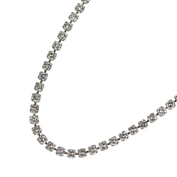 K18WG TENNIS DIAMOND NECKLACEB: K18WG TENNIS DIAMOND NECKLACEB Brand: None Type/Style: necklaces Material: K18WG, Main Stone Natural Color: WG Size: Chain Length 43.5 cm Accessories: None Accessories Notice: When purchasing