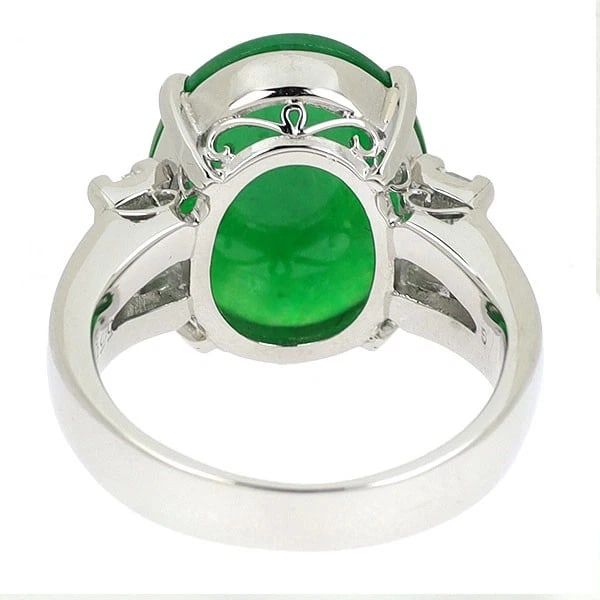 PT900 JADE DIAMOND RING - 3