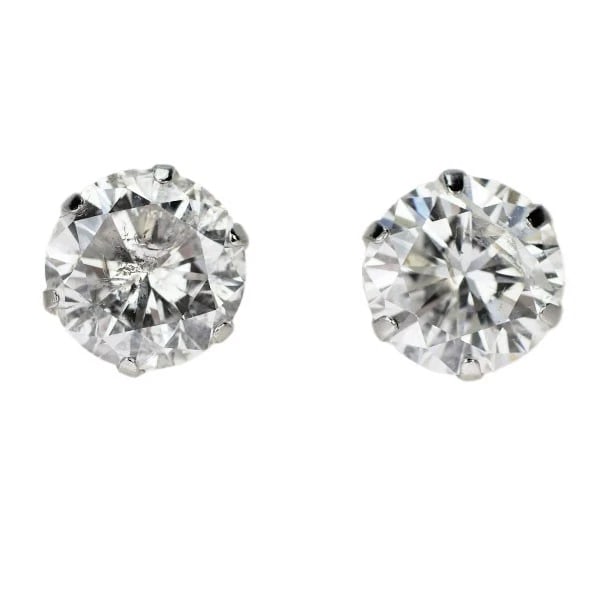 PT900 DIAMOND EARRINGS: Pt900 Diamond Earrings Brand: None Type/Style: piercing Material: Pt900, Main Stone Natural Color: Pt Size: Length/Width/Diameter 6.4 Accessories: None Accessories Notice: When purchasing pre-owned