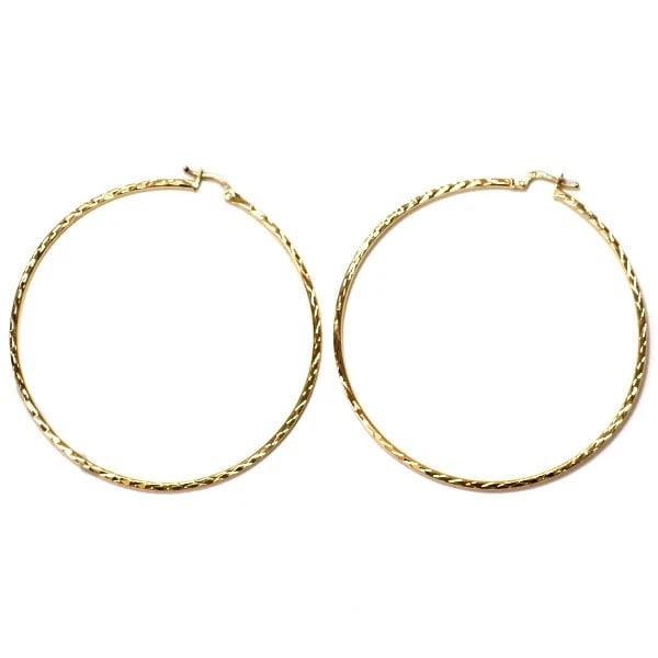 K18YG HOOP EARRINGS: K18YG hoop earrings Brand: None Type/Style: piercing Material: K18YG, Color: YG Size: Length/Width/Diameter 54.0 Accessories: None Accessories Notice: When purchasing pre-owned goods, please refer to
