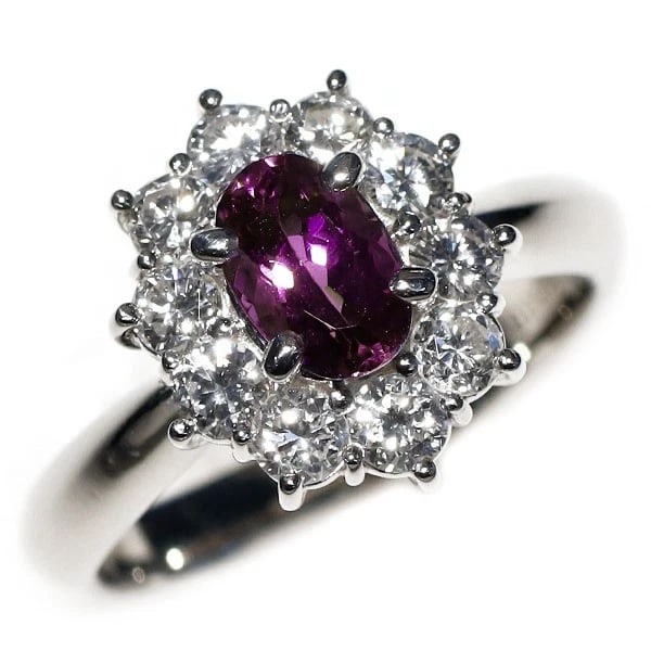 PT900 BRAZILIAN ALEXANDRITE DIAMOND RING: Pt900 Brazilian Alexandrite Diamond Ring Brand: None Type/Style: Ring Material: PT900, Main Stone Natural/Brazilian Alexandrite Color: Pt Size: 5.25 US Accessories: None Accessories Notice: When