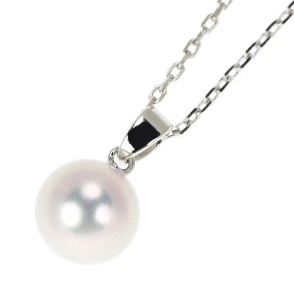 MIKIMOTO K18WG AKOYA PEARL PENDANT NECKLACE: Mikimoto K18WG Akoya Pearl Pendant Necklace Brand: Mikimoto Type/Style: pendant necklace Material: K18WG, Color: WG Size: Chain Length 40 Accessories: None Accessories Notice: When purchas