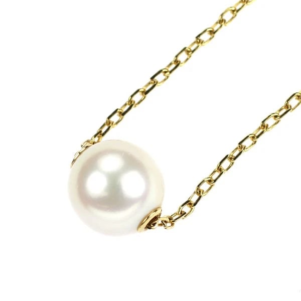 MIKIMOTO K18YG AKOYA PEARL PENDANT NECKLACE: Mikimoto K18YG Akoya Pearl Pendant Necklace Brand: Mikimoto Type/Style: pendant necklace Material: K18YG, Color: YG Size: Chain Length 43 Accessories: None Accessories Notice: When purchasing