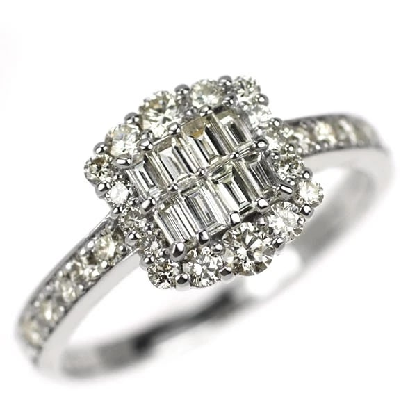 PT950 DIAMOND RING: Pt950 diamond ring Brand: None Type/Style: Ring Material: Pt950, Main Stone Natural Color: None Size: 6.25 - 6.5 US Accessories: None Accessories Notice: When purchasing pre-owned goods, please refer