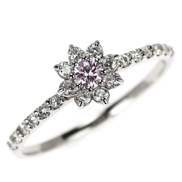 PT900 NATURAL PINK DIAMOND RING: Pt900 Natural Pink Diamond Ring Brand: None Type/Style: Ring Material: Pt900, Main Stone Natural Color: Pt Size: 6 US Accessories: None Accessories Notice: When purchasing pre-owned goods, please