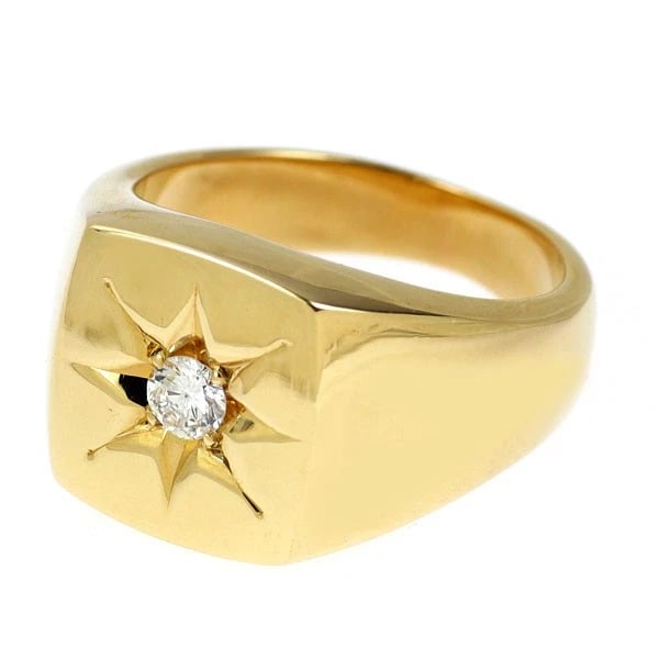 K18YG DIAMOND RING - 2