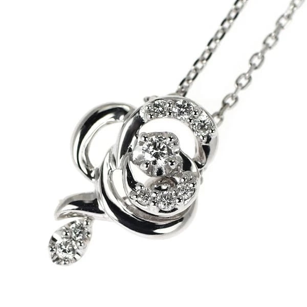 VENDOME AOYAMA K18WG DIAMOND PENDANT NECKLACE: Vendome Aoyama K18WG diamond pendant necklace Brand: Vendome Aoyama Type/Style: pendant necklace Material: K18WG, Main Stone Natural Color: WG Size: Chain Length 41.5 Accessories: None Accessories