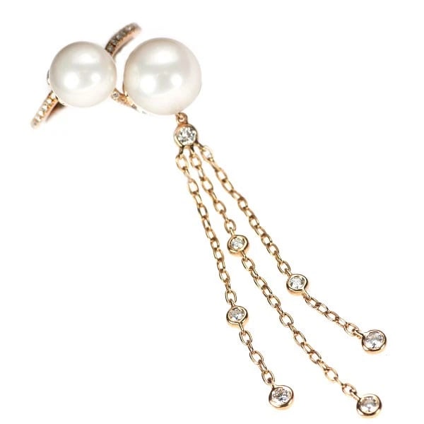 K18PG FRESHWATER PEARL DIAMOND RING: K18PG Freshwater Pearl Diamond Ring Brand: None Type/Style: Ring Material: K18PG, Main Stone Natural Color: PG Size: 6 US Accessories: None Accessories Notice: When purchasing pre-owned goods, please
