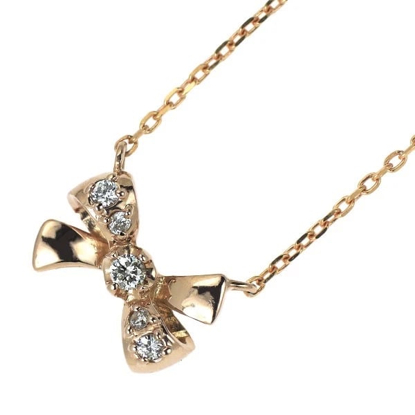 VENDOME AOYAMA K18PG DIAMOND PENDANT NECKLACE: Vendome Aoyama K18PG diamond pendant necklace Brand: Vendome Aoyama Type/Style: pendant necklace Material: K18PG, Main Stone Natural Color: PG Size: Accessories: None Accessories Notice: When