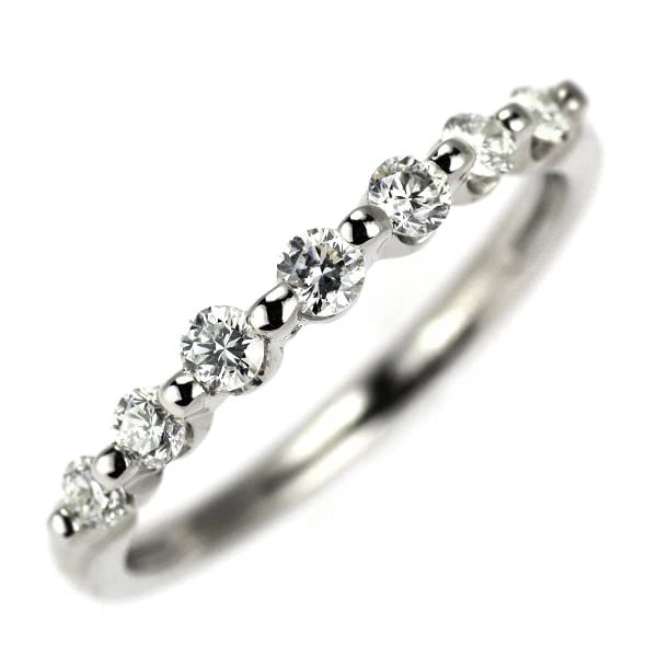 K18WG DIAMOND RING HALF ETERNITY: K18WG Diamond Ring Half Eternity Brand: None Type/Style: Ring Material: K18WG, Main Stone Natural Color: WG Size: Accessories: None Accessories Notice: When purchasing pre-owned goods, ple