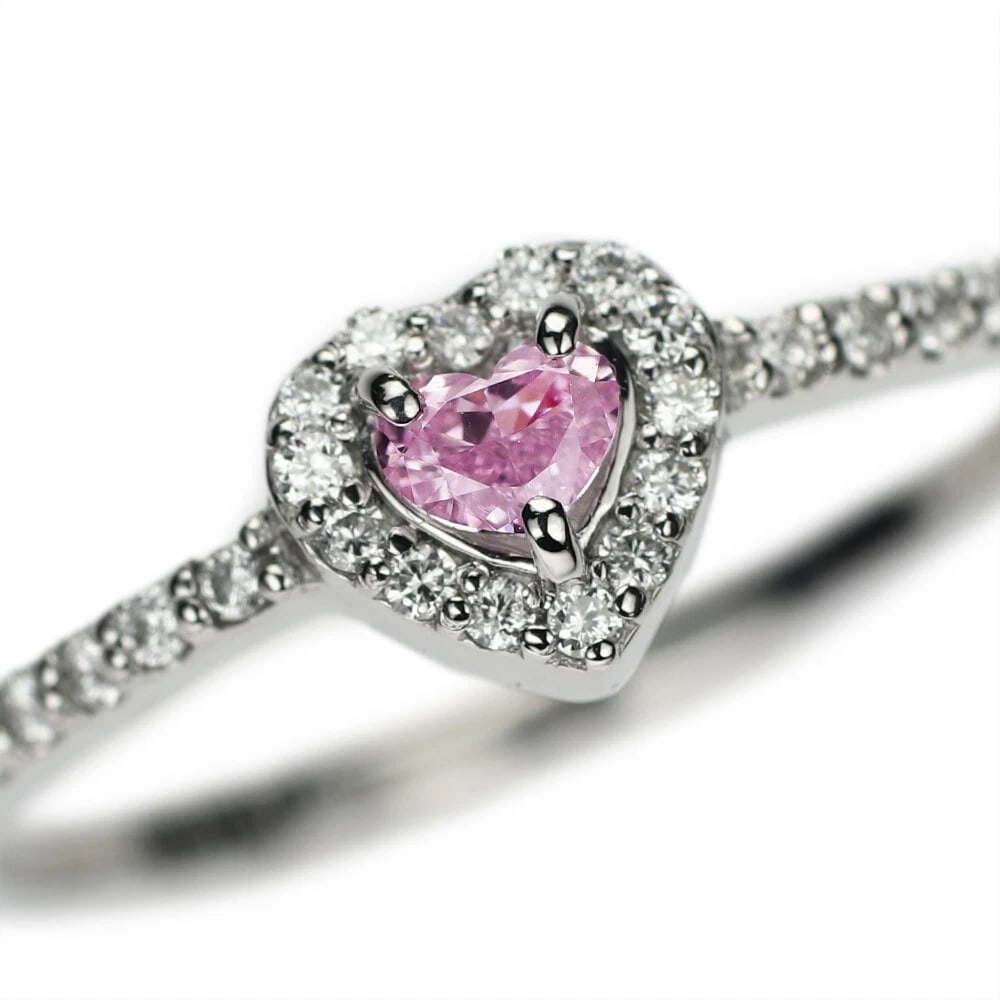 PT950 HEART SHAPE NATURAL PINK DIAMOND RING: Pt950 Heart Shape Natural Pink Diamond Ring Brand: None Type/Style: Ring Material: Pt950, Main Stone Natural Color: Pt Size: 5.25 US Accessories: None Accessories Notice: When purchasing p
